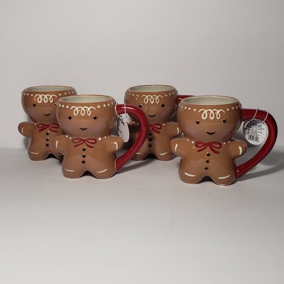 Set of 4 Target Threshold Gingerbread Man Mugs